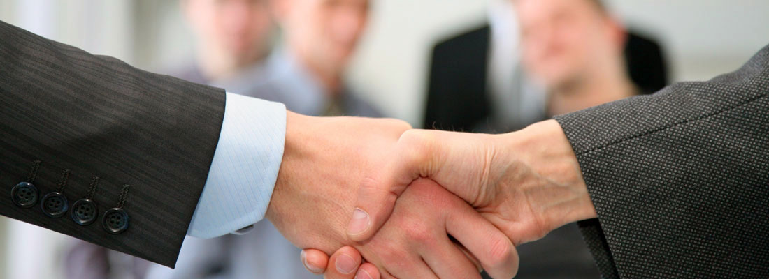 shaking hands and business team